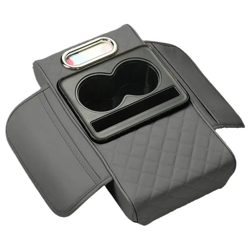 Car Armrest Cover Auto Center Console Armrest Cup Phone Holder Protective Cover Cushion Armrest Heightening Pad Car Accessories