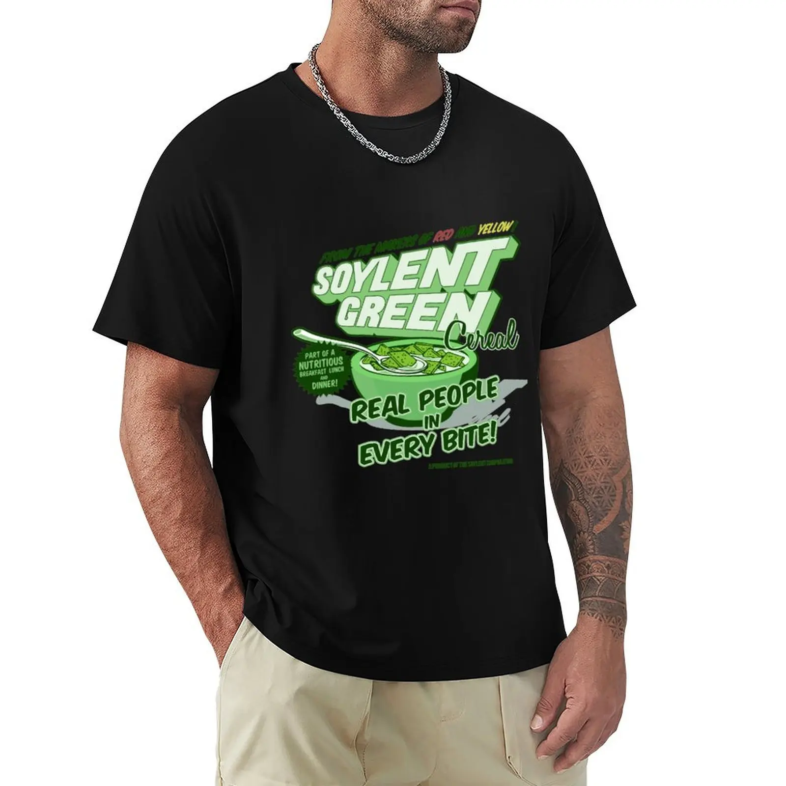 Soylent Green Soylent Green Cereal T-Shirt cotton graphic tees vintage graphic tee cute tops summer tops black t shirts for men