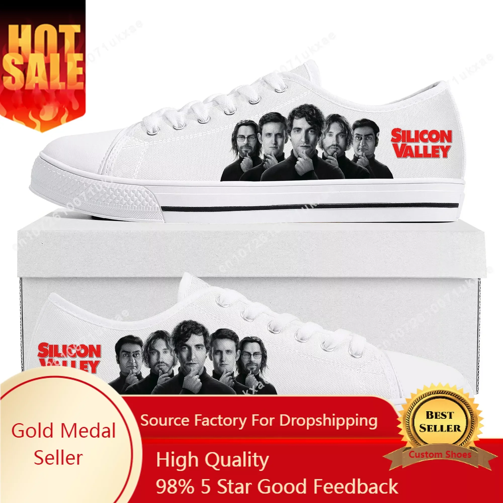 

Silicon Valley TV series Low Top Sneakers Mens Womens Teenager Middleditch Canvas Sneaker couple Casual Shoes Custom Made Shoe