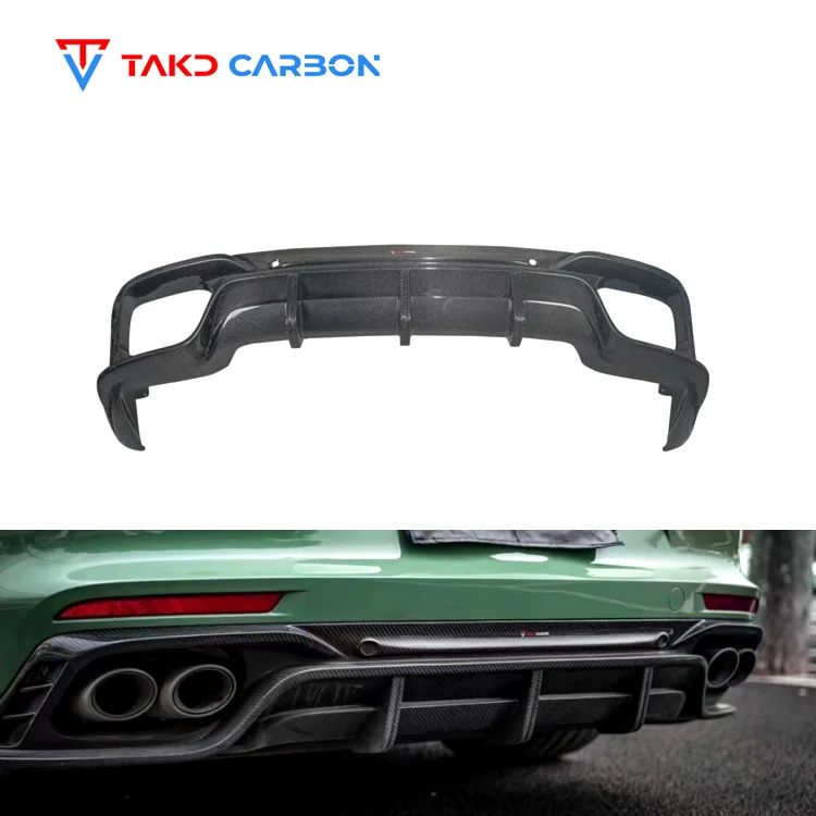 

TAKD Original Design Dry Carbon Fiber Car Bumper Rear Lip Rear Bumper Diffuser Replace for Porsches Panamera 971 2017-2023
