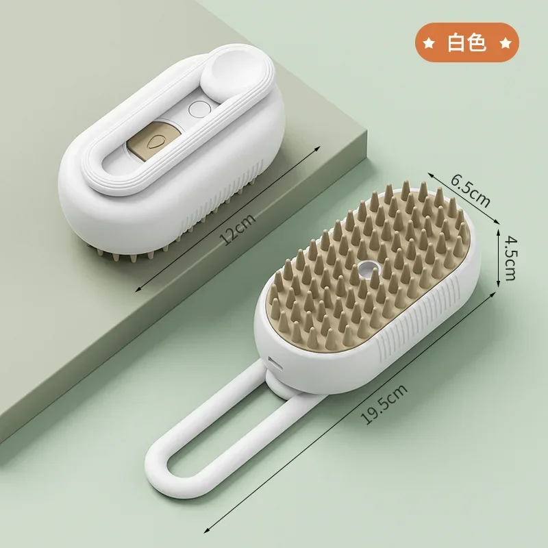 Pet Dog Spray Massage Comb Anti-Fly Comb Bath Brush Hair Removal Electric Spray Handle Massage Brush Dog Accessories