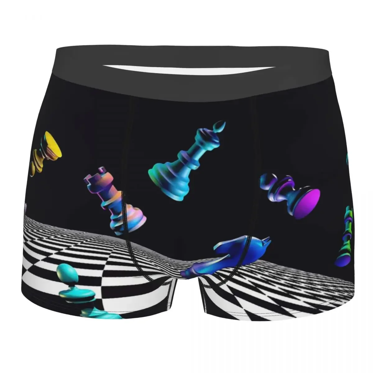 Chess Design Underpants Breathbale Panties Men's Underwear Sexy Shorts Boxer Briefs