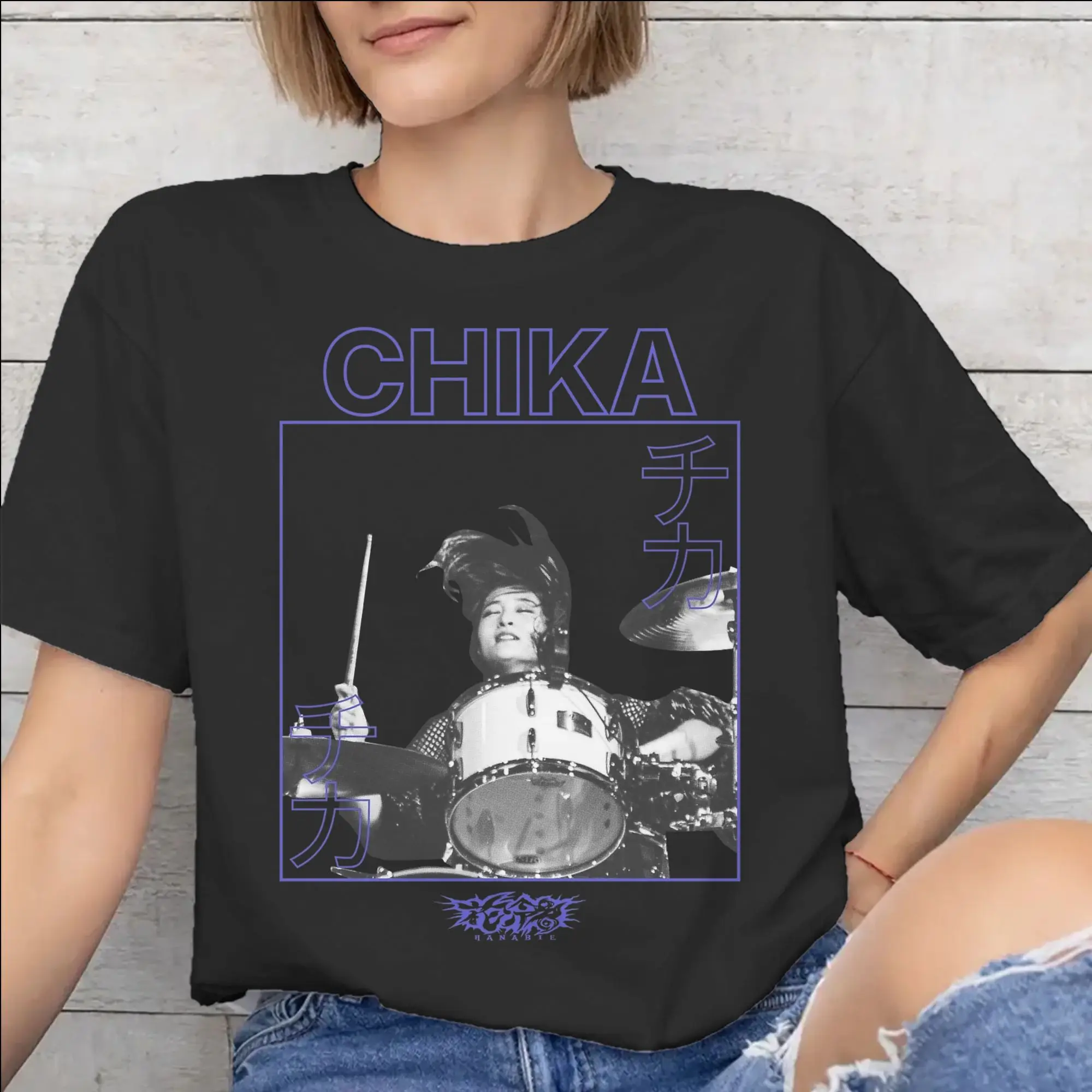 Hanabie Band  Merch Men Women T Shirt Pure Cotton Tee Graphic Printed  Tops T-shirt