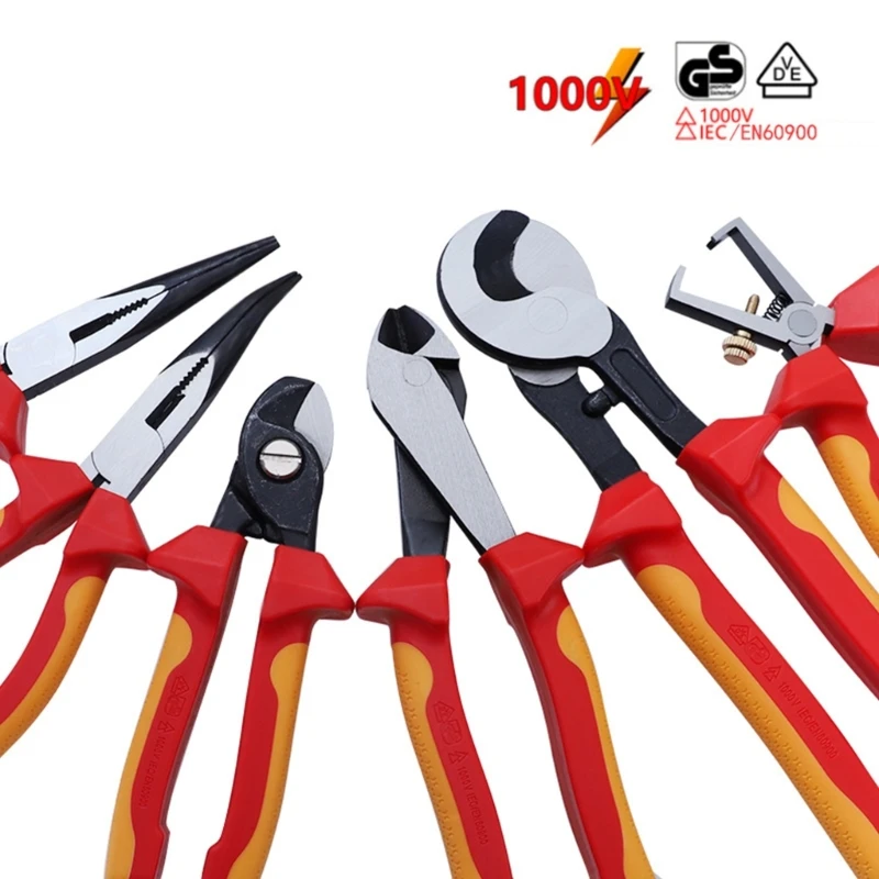 Insulated Cable Cutter Wire Stripper Electrician Shears Pliers Scissor Cutting Tool Manual 6/8/10 Inch Stranding Pliers M4YD