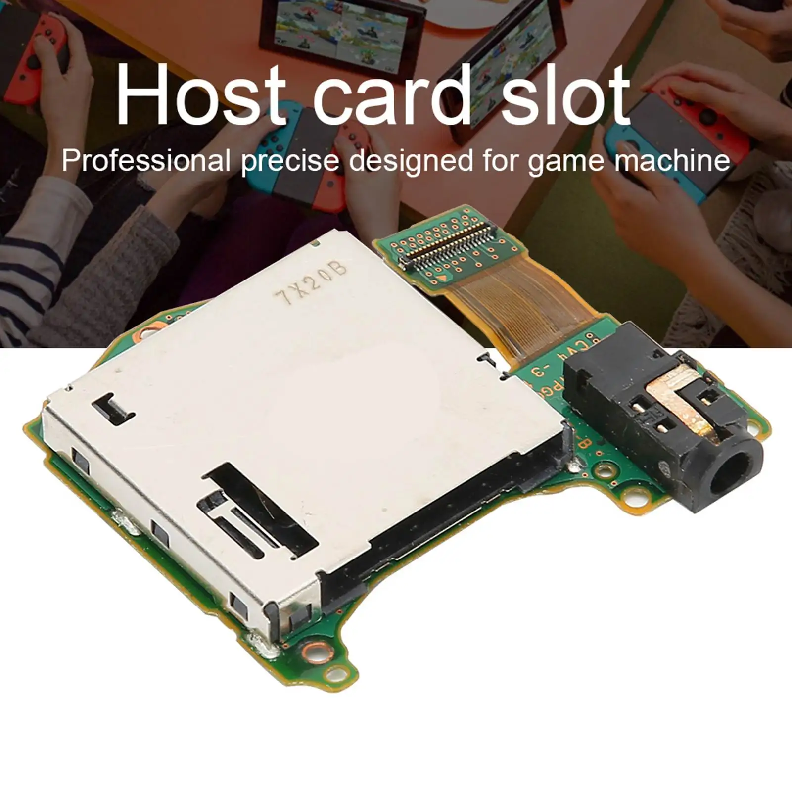 

Слот для игровых карт для переключателя, игровой картридж, слот для карт, лоток для чтения хоста, порт с отверстием для наушников, подходит для переключателя игрового считывателя, слот для карт