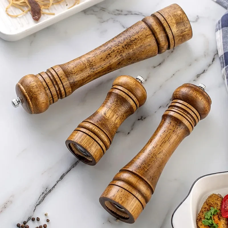 

Wood Pepper Grinder or Salt Mill Elegant Pepper Mill Wooden with a Adjustable Ceramic Rotor and Easily Refillable