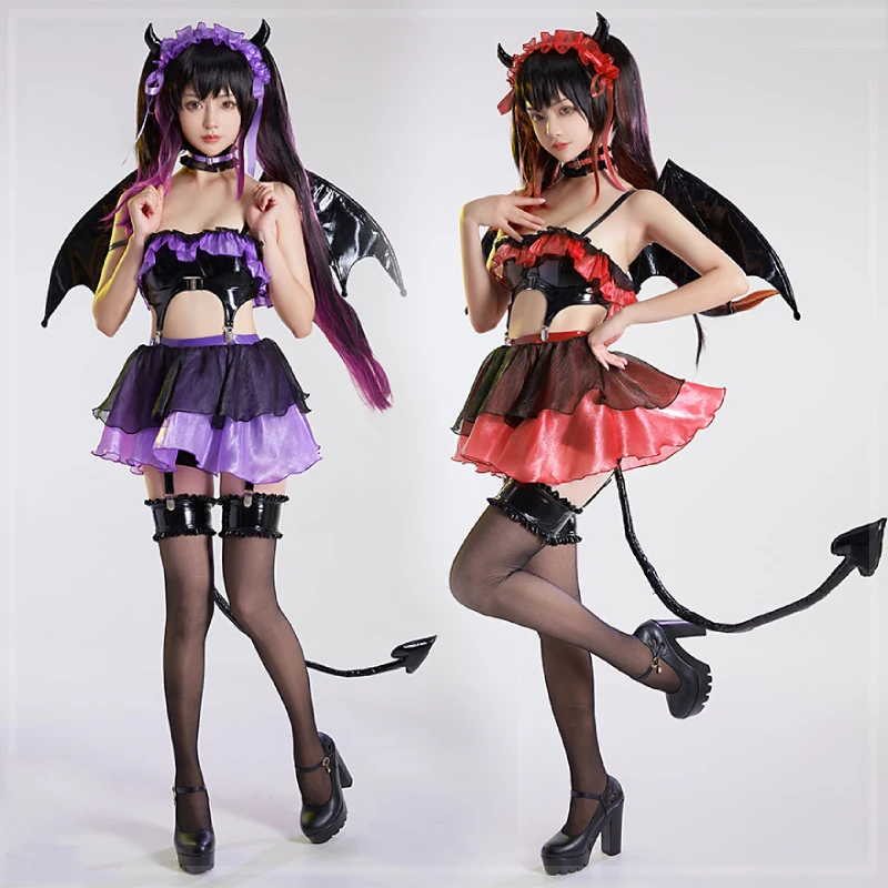 

COS-HoHo Anime Date A Live Tokisaki Kurumi Little Devil Game Suit Sexy Lovely Uniform Cosplay Costume Halloween Party Outfit