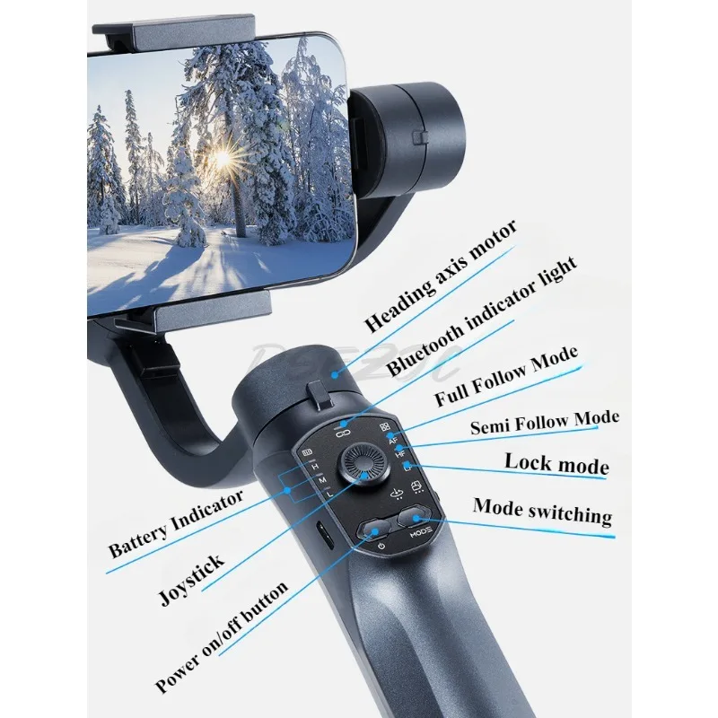 F10 Handheld Phone Three-axis Pan Tilt Anti Shake Internet Celebrity Live Streaming Axis   Shooting Vlog Stabilizer