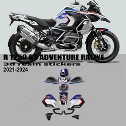 for R 1250 GS Adventure 2021- GS 1250 Adventure Rallye Motorcycle Accessories 3D Resin Sticker Tank Pad Protection Kit