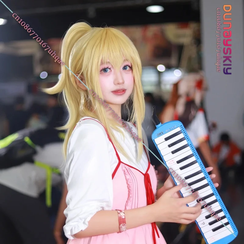 

SAIKOU*/Kanade Minamino Cure Rhythm Long Yellow Single Ponytail Kawaii Magic Girls Synthetic Hair Halloween Cosplay Anime Suite
