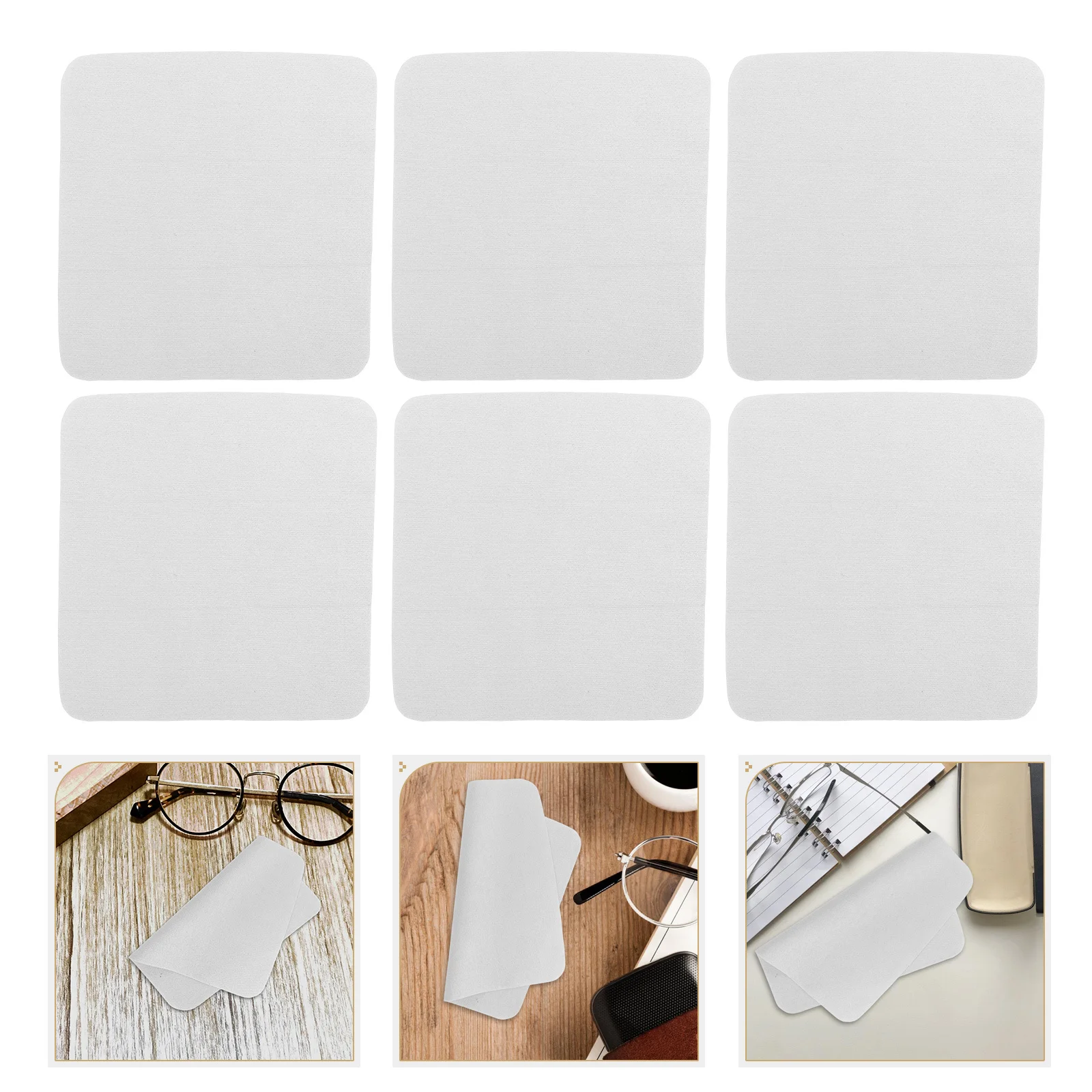 

10Pcs Soft Suede Microfiber Cleaning Cloth for Eyeglasses Phones Jewelry Camera Lenses Travel Home Office Use