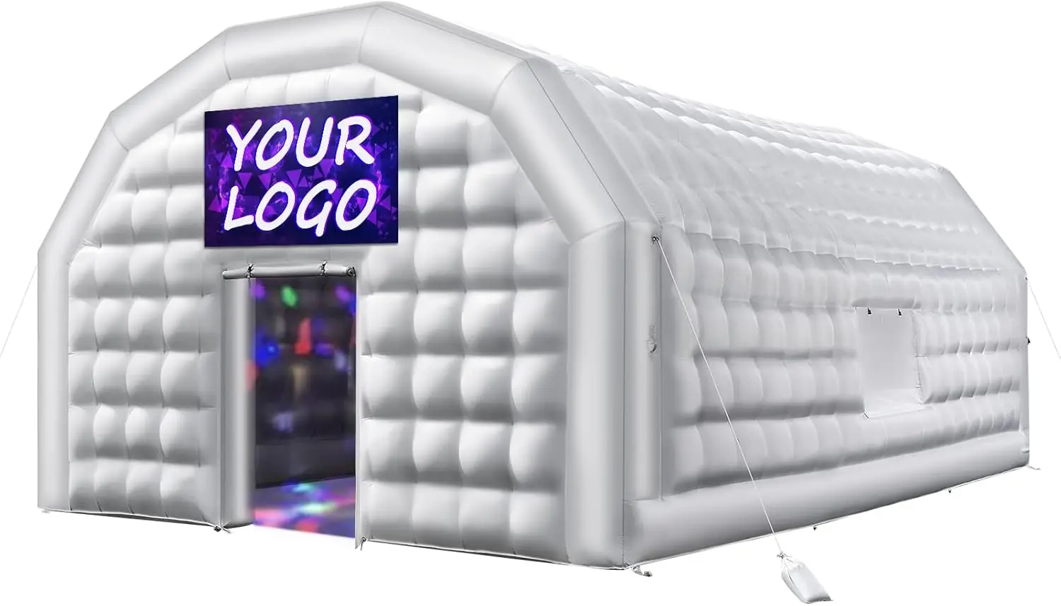 

Inflatable Nightclub, 26.2 x 19.7 x 13.1 ft Inflatable Party Tent with 1100W Blower & Sandbag, Blow up Night Club with 2