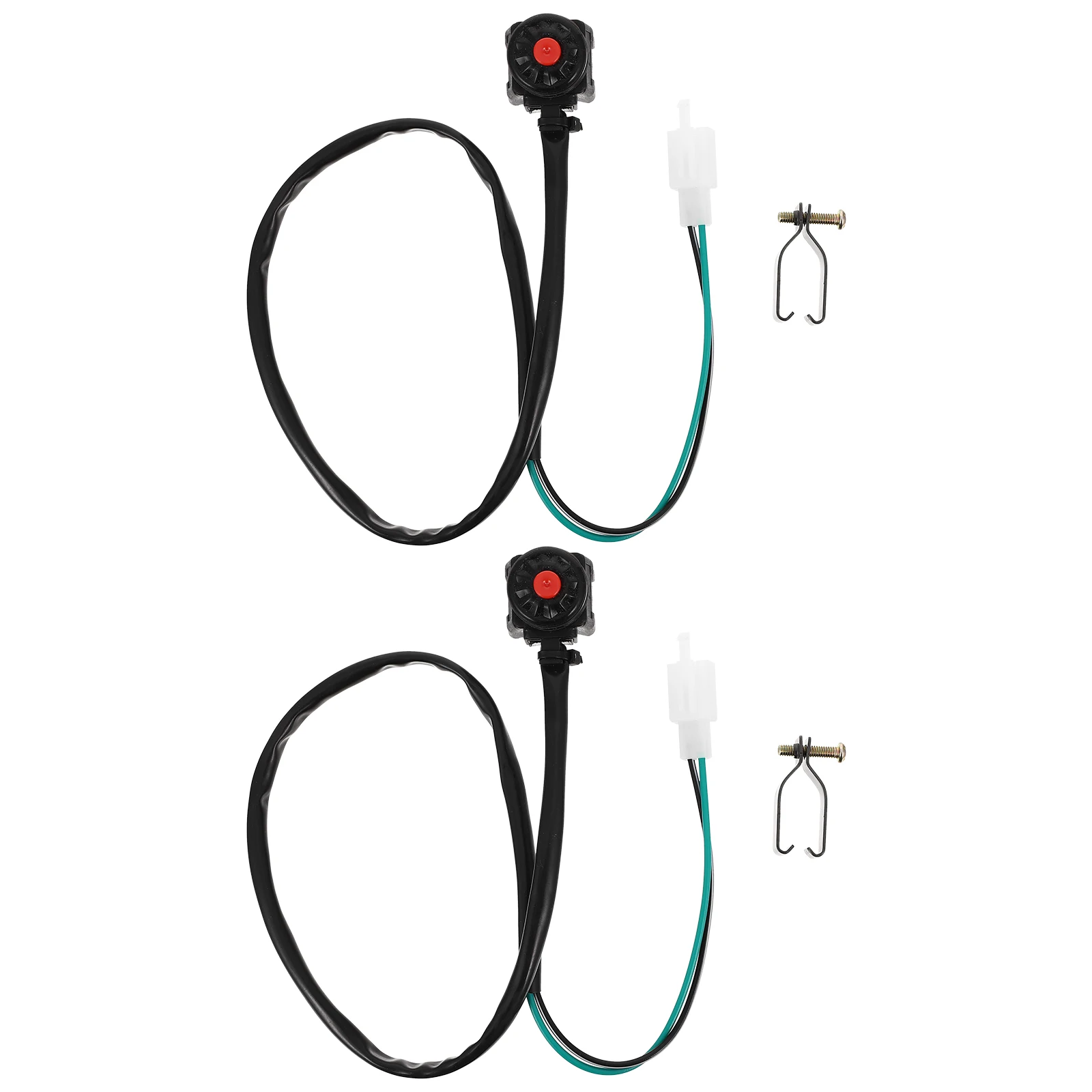 

2 Pcs Button Ignition Switch The Motorbike Horn Handlebar Toggle Plastic ATV Kill