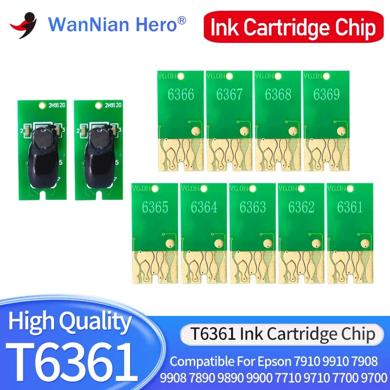 T6361 T6369 T636A Ink Cartridge chip for EPSON 7910 9910 7908 9908 7890 9890 9900 7710 9710 7700 9700 Printer Ink Cartridge chip