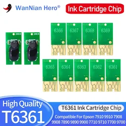 Chip de cartucho de tinta para impresora EPSON T6361, T6369, T636A, 7910, 9910, 7908, 9908, 7890, 9890, 9900, 7710, 9710, 7700, 9700