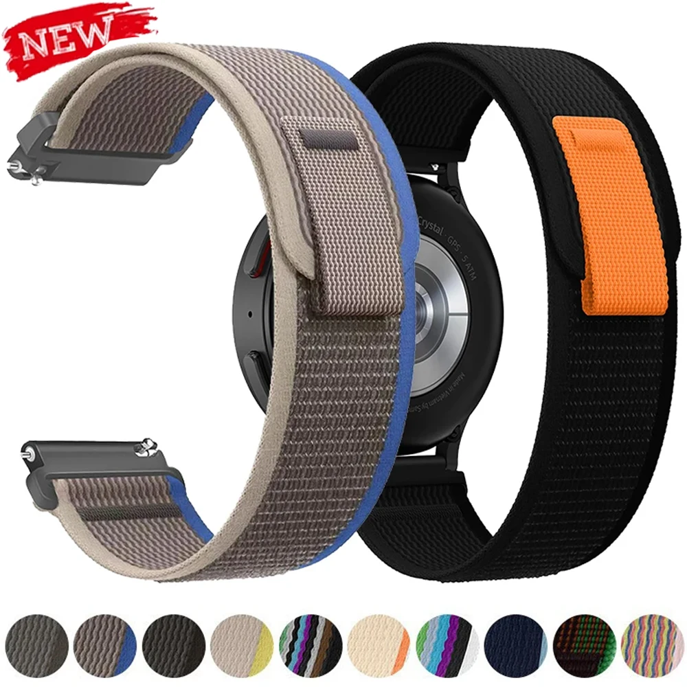 20mm 22mm Nylon Trail Loop Armband für Samsung Galaxy Watch 7 6 5 4 Classic/5Pro/Active 2 Armband für Huawei GT6 5 4/3Pro Gurt