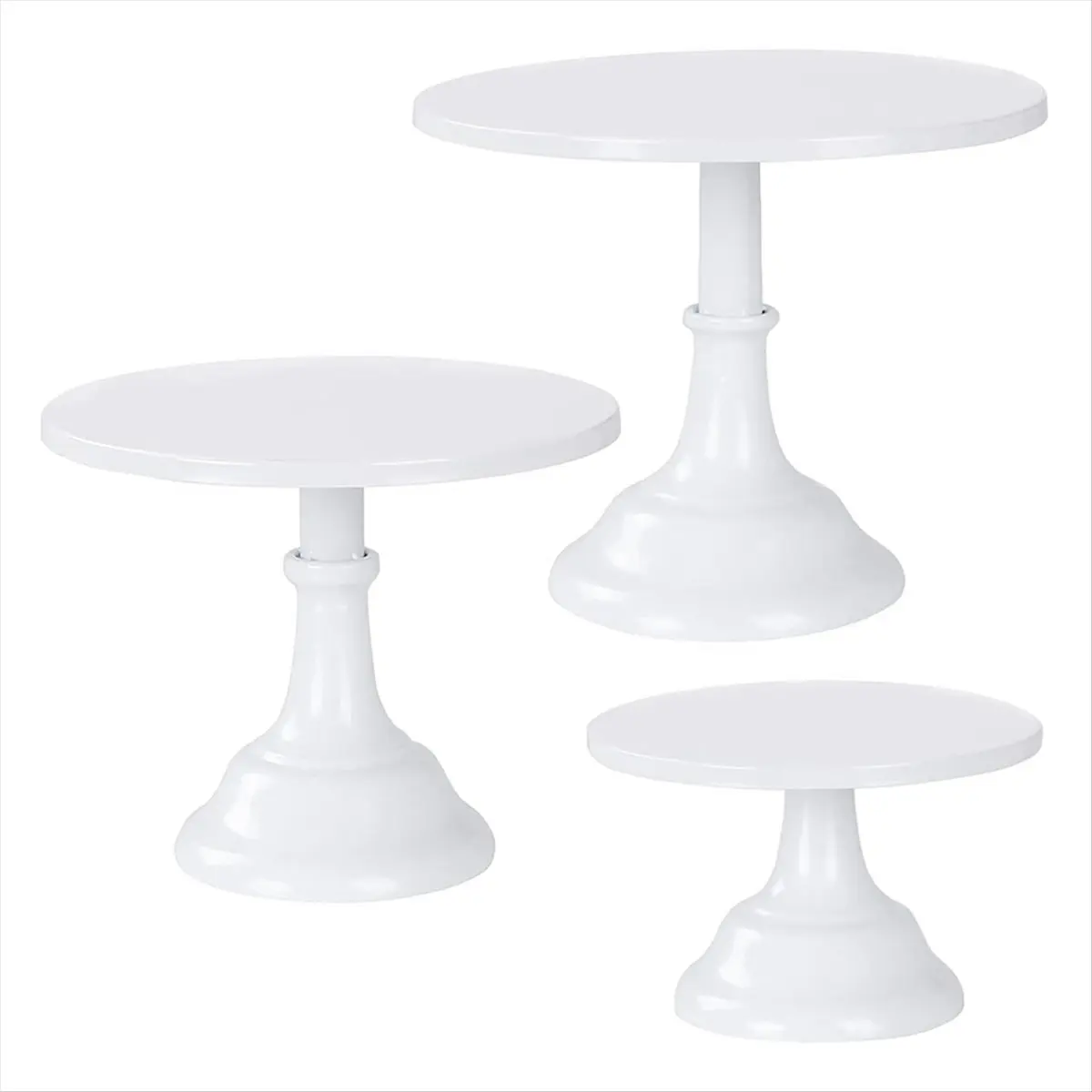 A75K 3Pcs Cake Stand, Cake Stand , Tall Cake Stands for Dessert Table, Perfect Display for Wedding Graduation Party,White