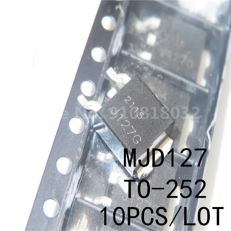 10PCS/LOT MJD127 SMD TO-252 8A 100V PNP Darlington transistor Original New In Stock