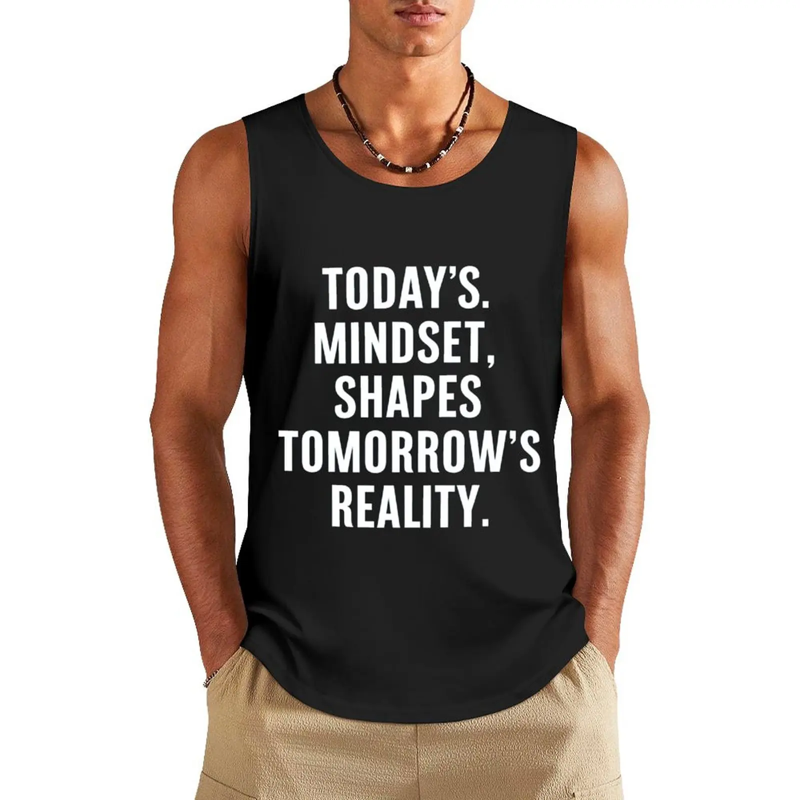 Today's mindset Tank Top Vest Men's sports t-shirt gym men clothes