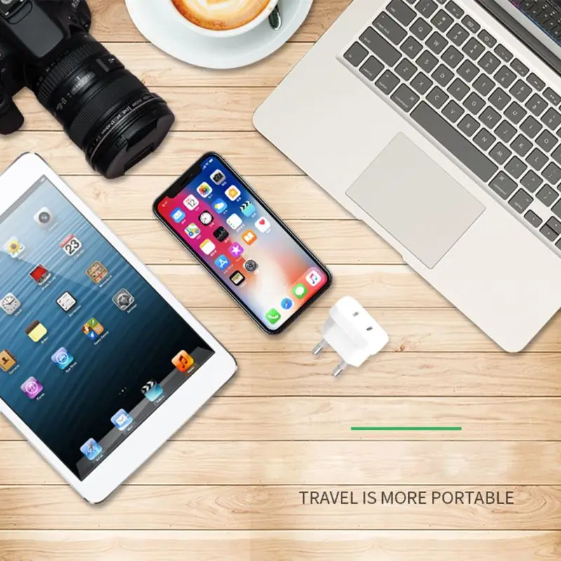 Universal Converter Travel 250V 2 หลุม 2.5A EU US Dual-ใช้