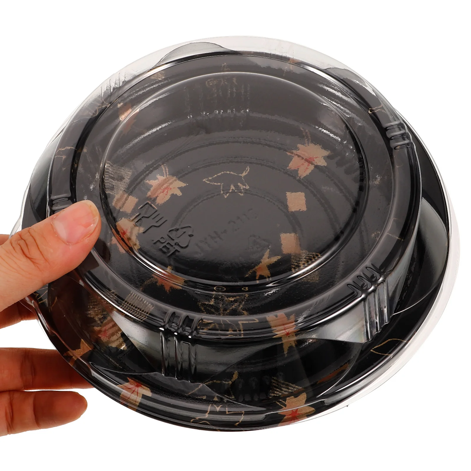 

20Pcs Sushi Packaging Boxes Disposable Takeaway Containers Clear Lid Large Capacity Food Storage Boxes for Restaurant Market