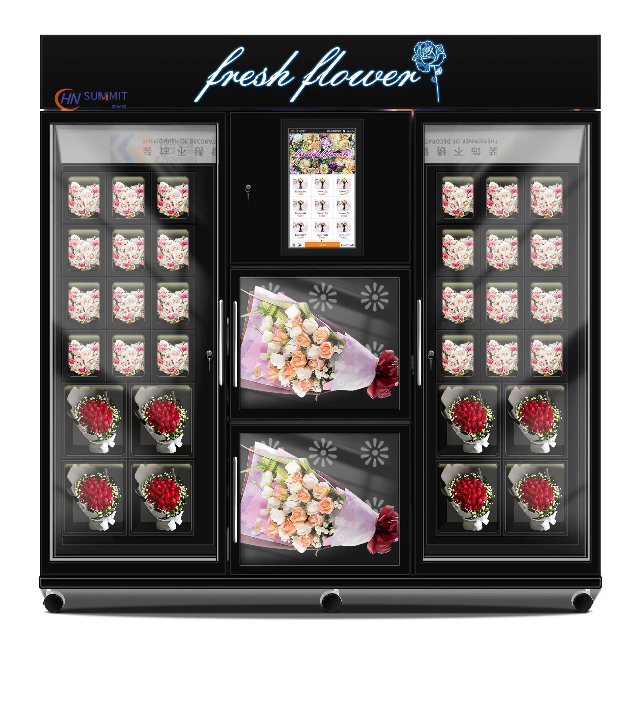 Long Life Fresh Flower Locker Vending Machine With Refrigerate Cooling System In Mall