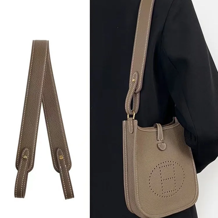Heritage Brown Leather Shoulder Strap for  Basket Bag Ivy Lindy Elephant Grey Picotin DIY Modification Accessories