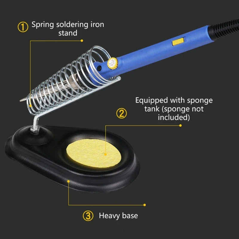 Round Soldering Iron Stand Welding Base for Electronics Maintenance and Repairs