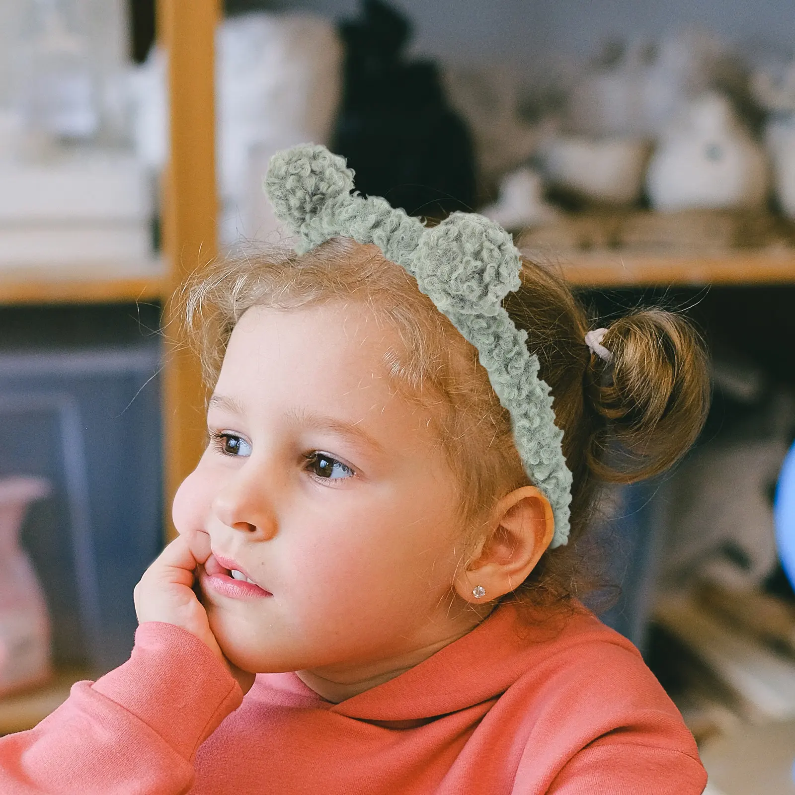 

Набор из 3 легких, не деформирующихся повязок для волос с медвежьими ушками для детей и женщин, забавный головной убор для вечеринок, Нового года и Рождества