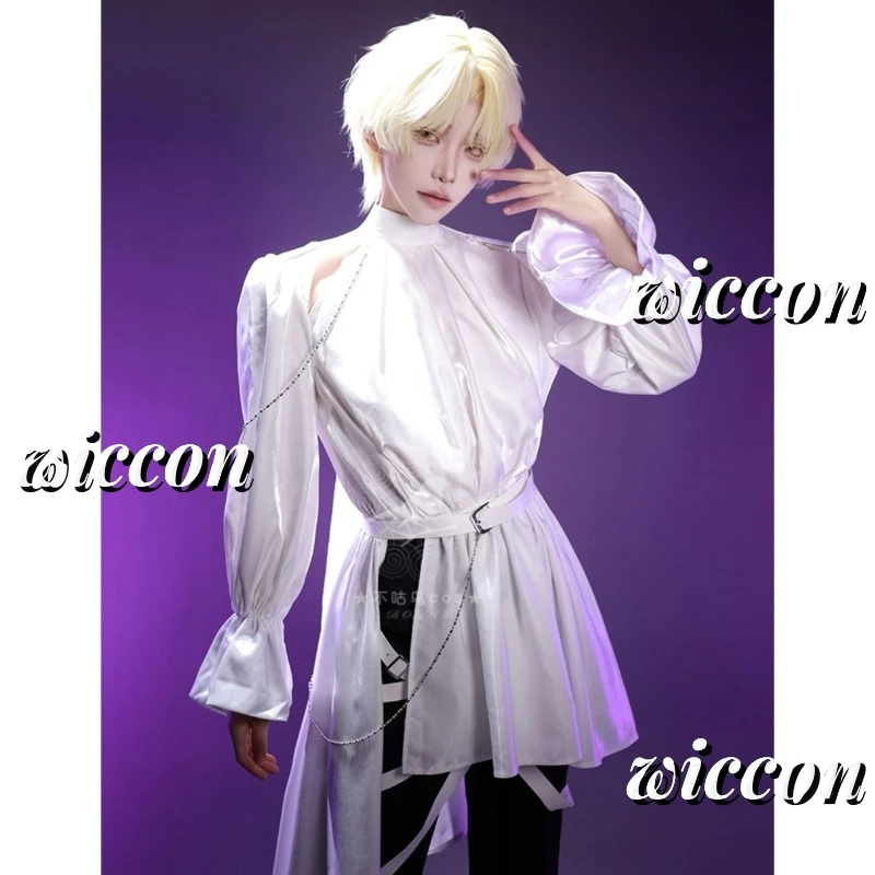 لوكا تأثيري الغريبة المرحلة زي شعر مستعار يتوهم ملابس الحفلات الذيل دعوى هالوين كرنفال الزي الرسمي احتل قلبي امرأة رجل