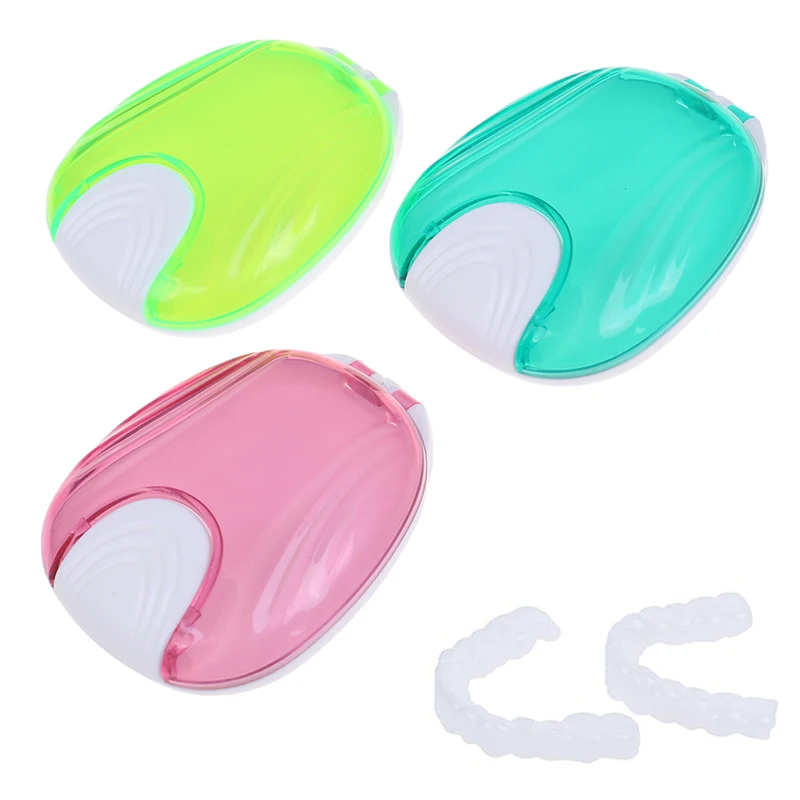 1Pcs Dental False Teeth Cleaning Box Denture Bath Container Retainer Holder Case New