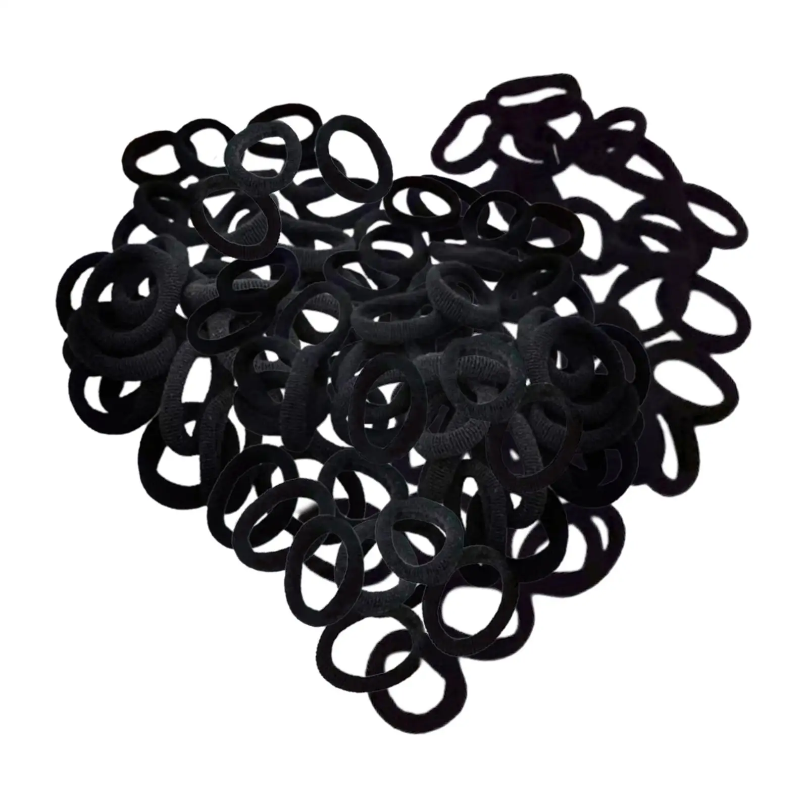 100Pcs Black Hair Ties Hair Accessories 2.2cm for Thick Heavy & Curly Hair Hair