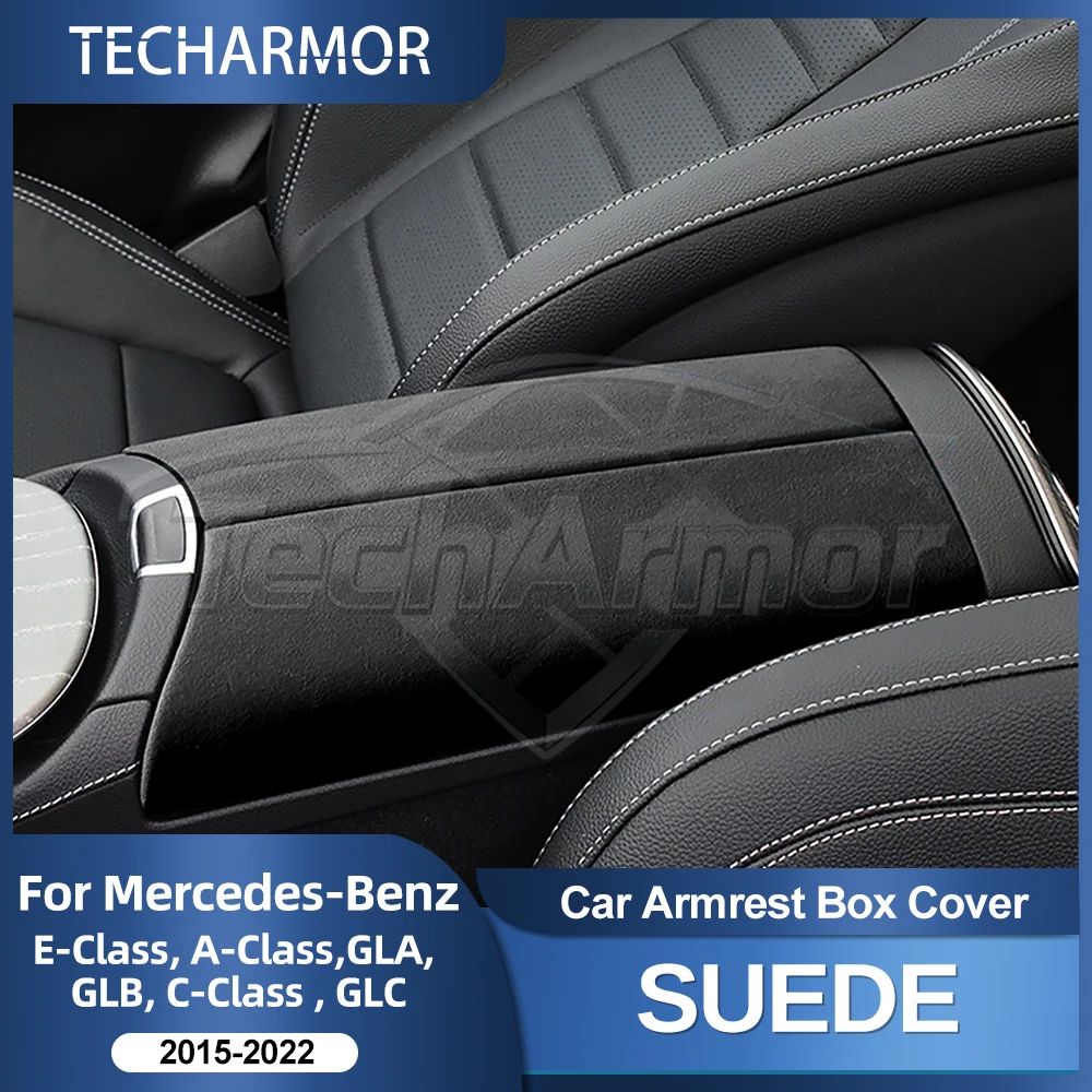 

For Mercedes Benz C Class W205 GLC W206 A Class W177 2015-2022 Armrest Cover Protective Cover Interior Decoration Accessories
