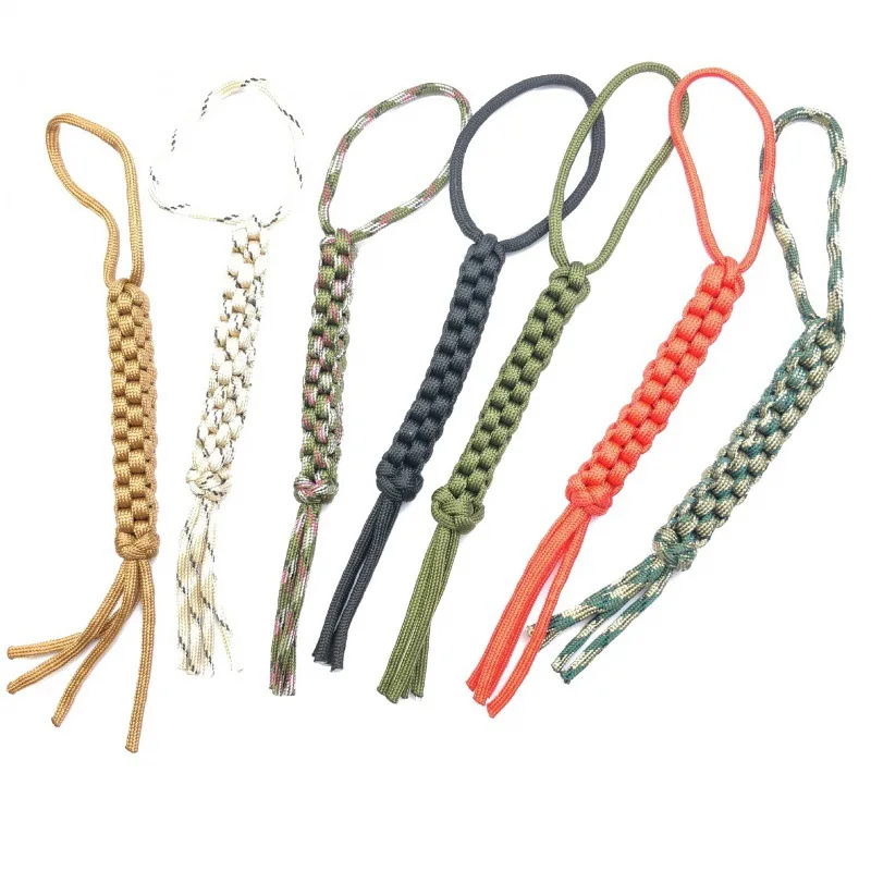 

2PCS Weaving Umbrella Rope Portable and Detachable Emergency Short Rope Outdoor Survival Umbrella Rope