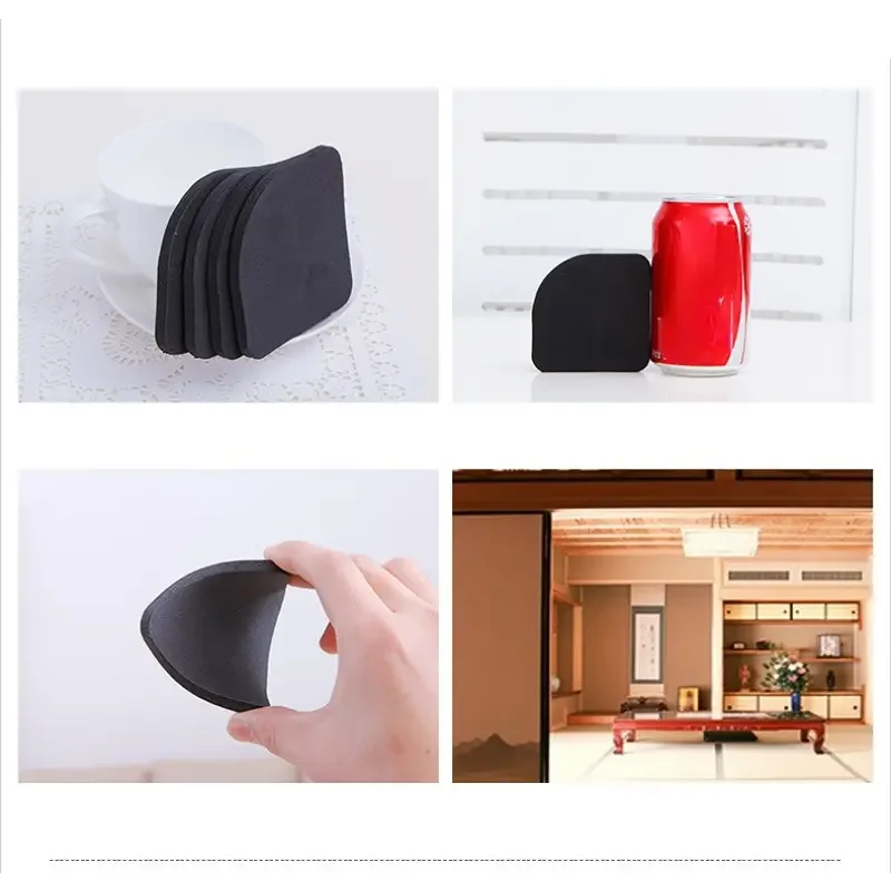 4-częściowa wielofunkcyjna podkładka amortyzująca w kształcie wachlarza do pralki o cichych, amortyzujących i antypoślizgowych właściwościach