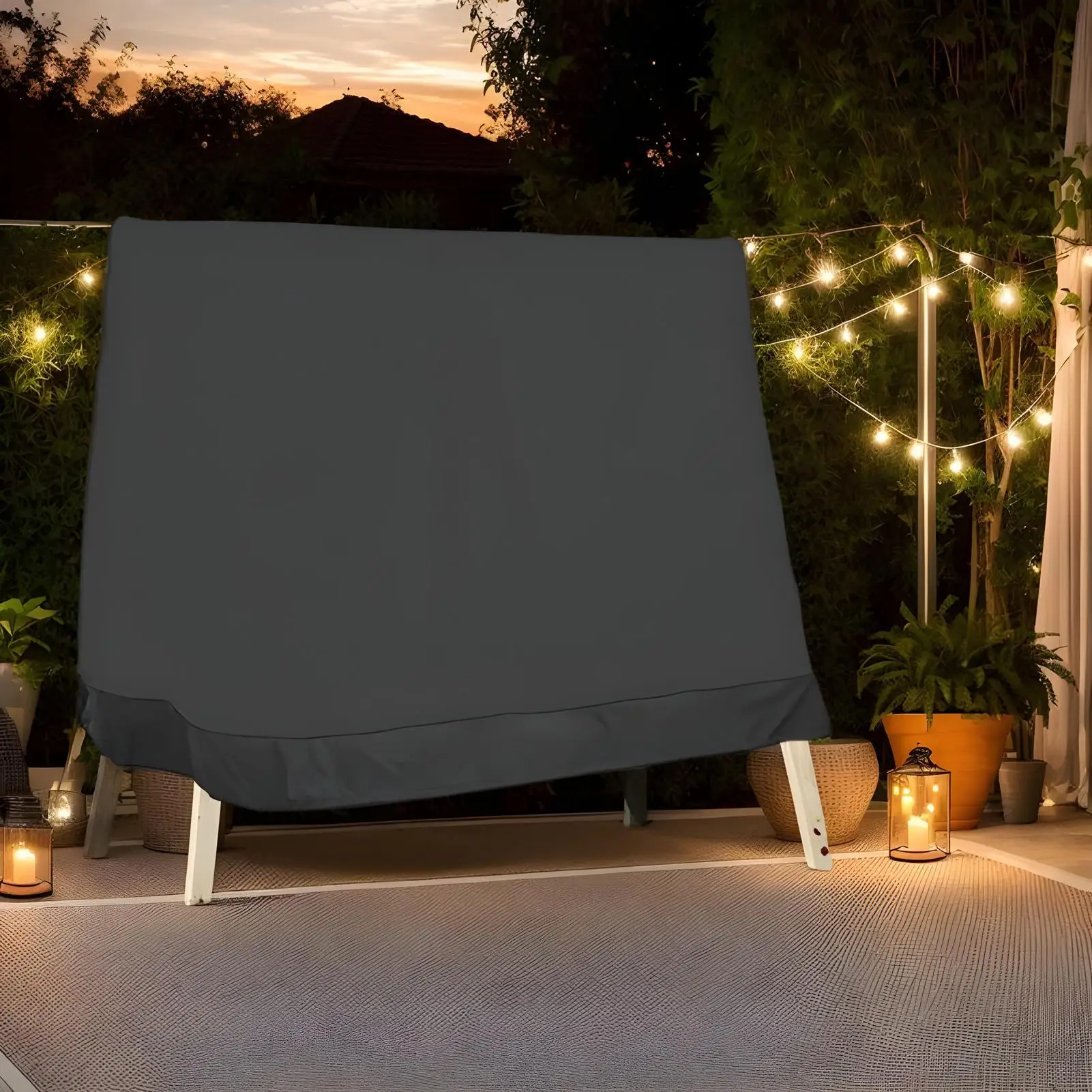 

Наружный чехол для качелей, чехол для стула-качалки, устойчивый к ультрафиолетовому излучению, пылезащитный, водонепроницаемый, защита для мебели 85 х 55 х 66 дюймов для сада