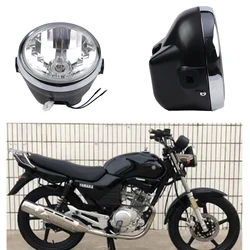 1pc 7インチモトフロントヘッドライトランプラウンドヘッドランプクラシックヤマハYBR125 ybr 125 2002-2013 35ワット3500 18kモトヘッドライト