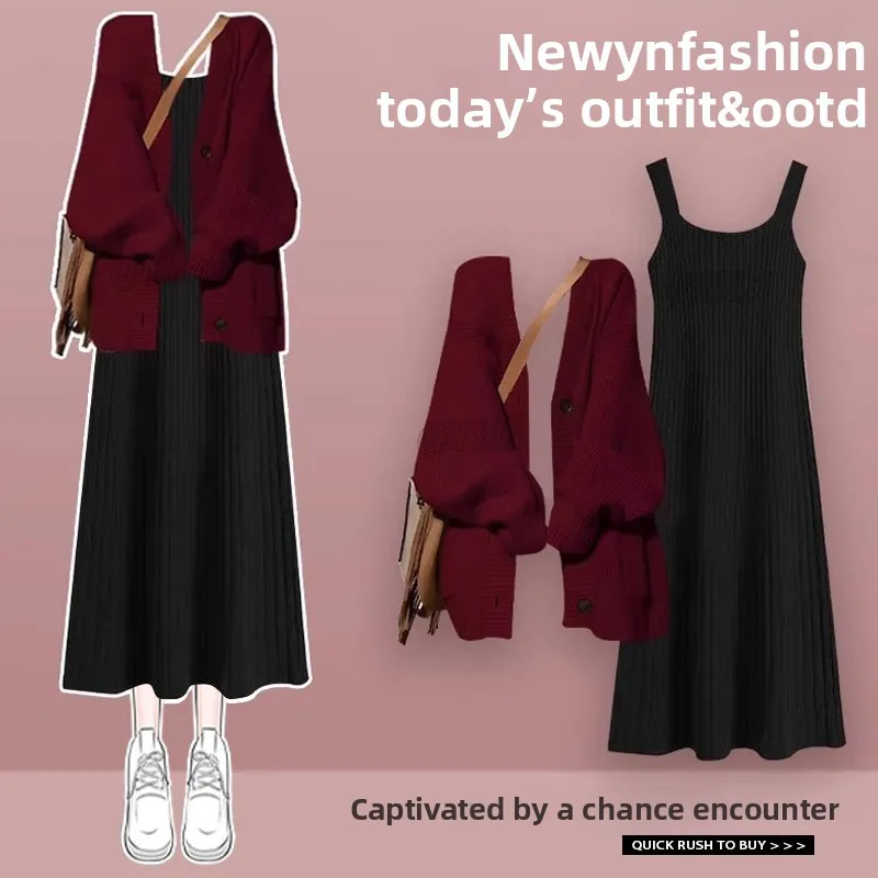 Outono Faion Lazy Sle Versátil Light Maturi Knit Suéter Cardigan Casaco Slim Design Sense Knitted Dr Commute Sle Lon...