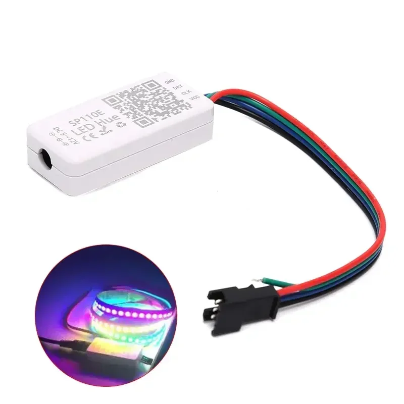

Bluetooth LED Strip Controller DC5-12V SP110E Wireless Remote for LED Lighting Control