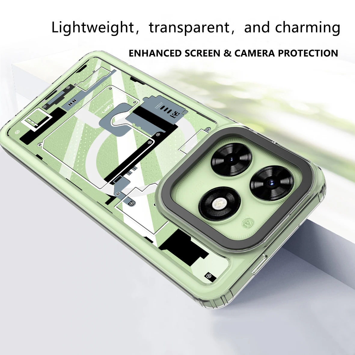 Luxuri Clear Phone Casing For ITEL P55 4G  P55T Acrylic Case itel P55 NFC Luxury Anti Slip And Shock-Absorbing Cover