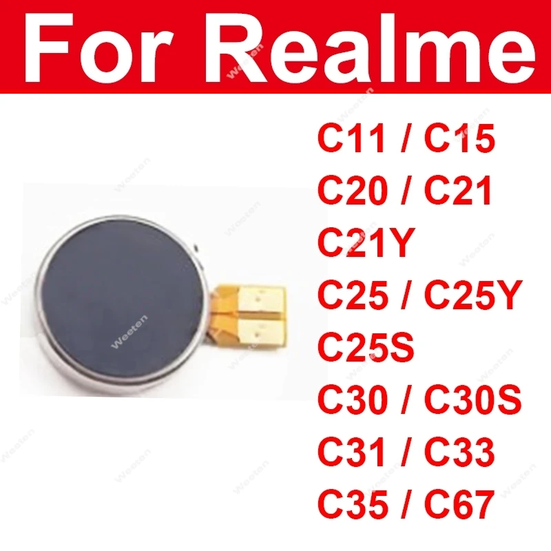 Motor Vibrator For Realme C11 C15 C20 C21 C21Y C25 C25Y C25S C30 C31 C33 C35 C67 Motor Vibration Flex Cable Replacement Parts