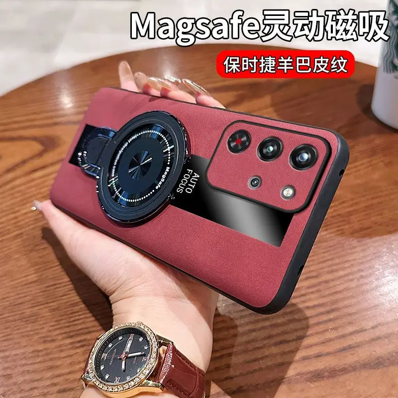 Case For Nubia Red Magic 10 10S Pro Plus Porsche Bracket Sheep Bottoms Cover For Red Magic10 S Pro+ Insurance Bumper Funda