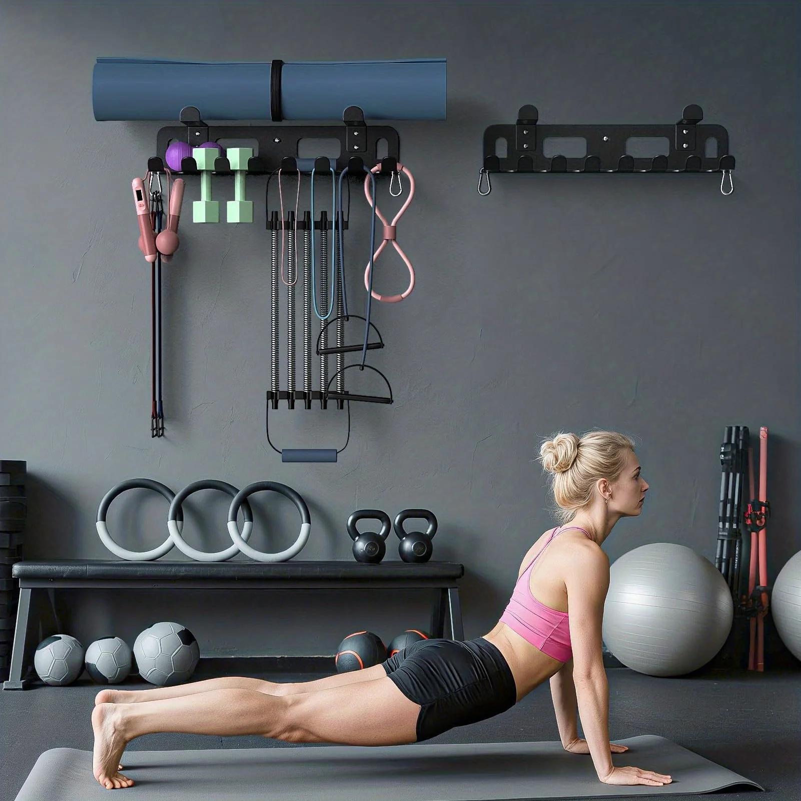 Multi Hook Wall Mount Fitness  - Home Gym Dumbbell Workout recension och pris