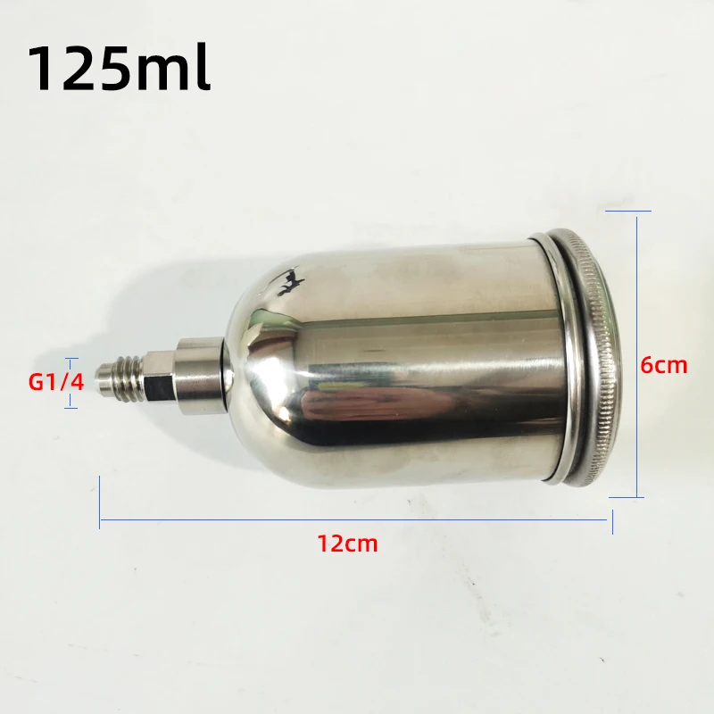 Suitable For Devilbiss Small Spray Gun Pot 125ml Stainless Steel Car Touch Up Paint Spray Gun Accessories