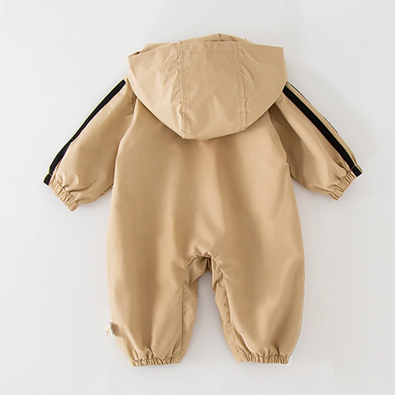 IYEAL 2026 Spring New Baby Girls Boys Rompers Long Sleeves Hooded Jumpsuit Newborn Todder Infant Casual Clothes
