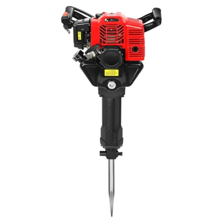 

Бензиновый отбойный молоток 52CC, 2-тактный, 1900 Вт, для тяжелых работ, с насадками: остроконечная и плоская, для разрушения бетона