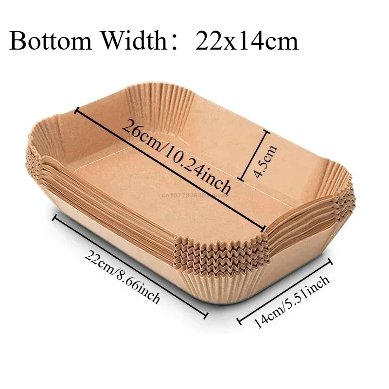 Luchtfriteuse Papier Ovenpapier Wegwerp Verzendborstel Antiaanbaklaag Airfryer Bakpapier Liners Perkamentpapier voor bakken Magnetron