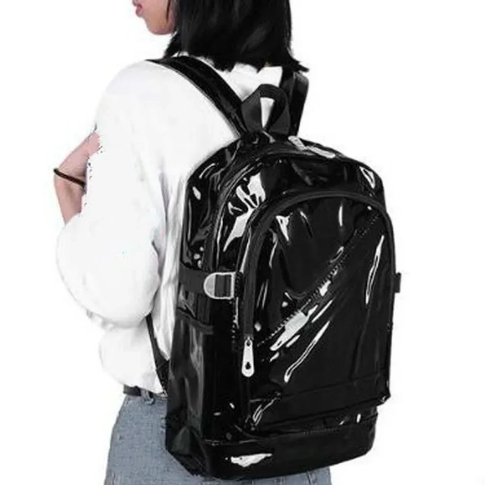 Fashion Transparent Backpack Waterproof PVC Clear Plastic Daily Backpack Mini Teenager Girls Notebook School Bag