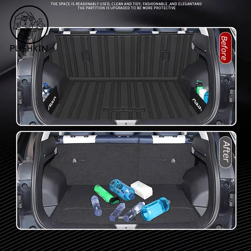 For Dongfeng HUGE Haoji 2022-2024 TPE Custom Fit Car Trunk Mat All Season Black Cargo Mat 3D Shaped Laser Measured Trunk Liners