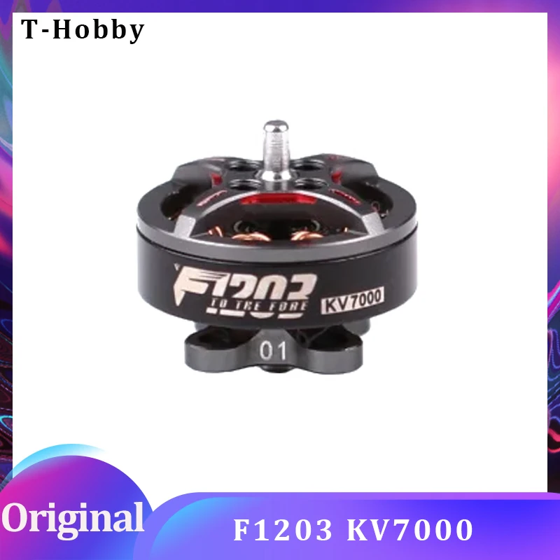 Silnik bezszczotkowy T-Motor F1203 7000KV 2-3S Lipo Ultra Light z wałem 1,5 mm, odpowiedni do dronów RC FPV o rozmiarze 2/2,5/3 cali z wolnym ruchem.